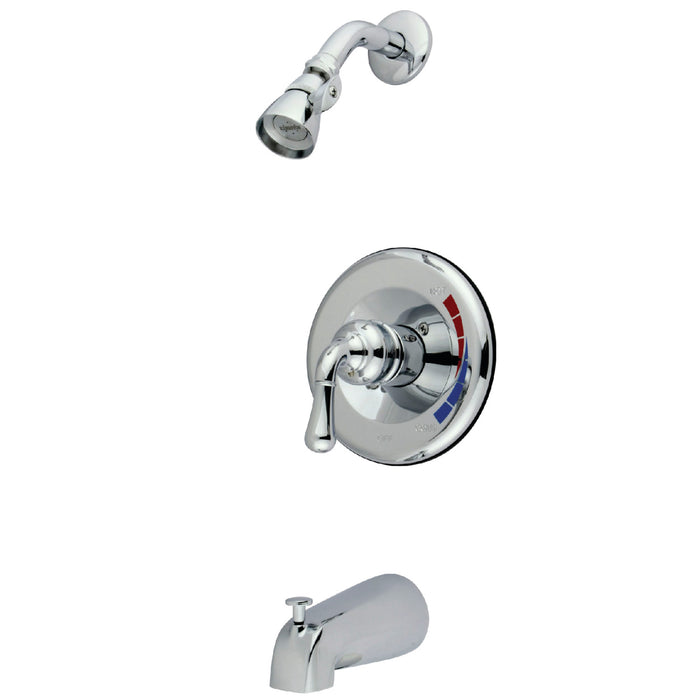 Kingston Magellan KB631 Single-Handle Pressure Balanced Tub and Shower Faucet, Polished Chrome