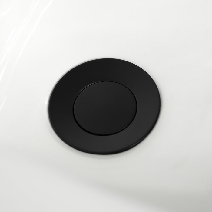 Kingston Tulare KB6320DPL - Paris Three-Handle Deck Mount Vertical Spray Bidet Faucet with Brass Pop-Up, Matte Black