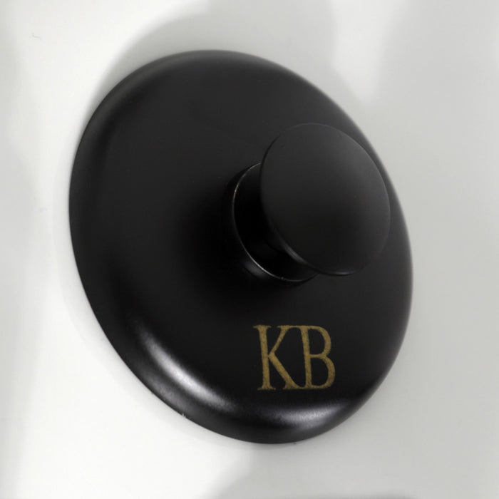 Kingston Tulare KB6320SVL - Serena Three-Handle Deck Mount Vertical Spray Bidet Faucet with Brass Pop-Up, Matte Black