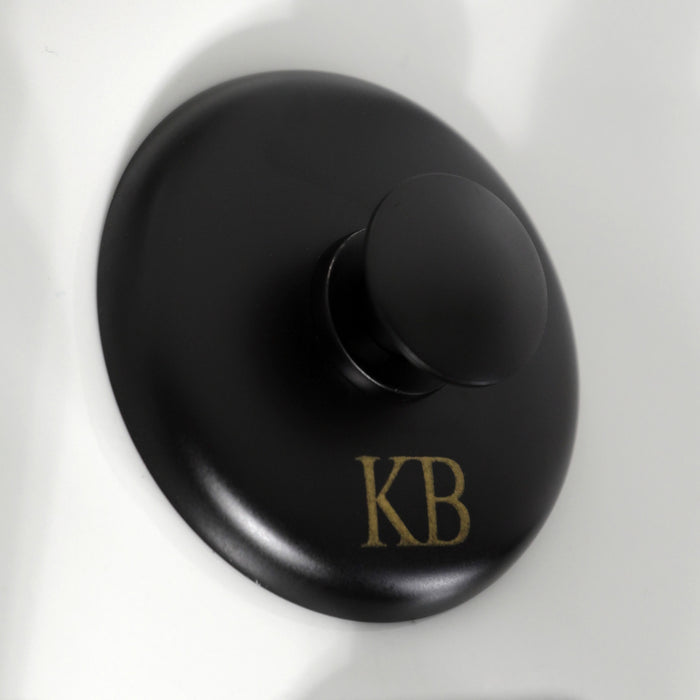 Kingston Tulare KB6320ZX - Millennium Three-Handle Deck Mount Vertical Spray Bidet Faucet with Brass Pop-Up, Matte Black