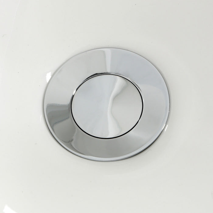 Convergent KB6321KNL Three-Handle Deck Mount Bidet Faucet with Knurled Handle and Brass Pop-Up, Polished Chrome