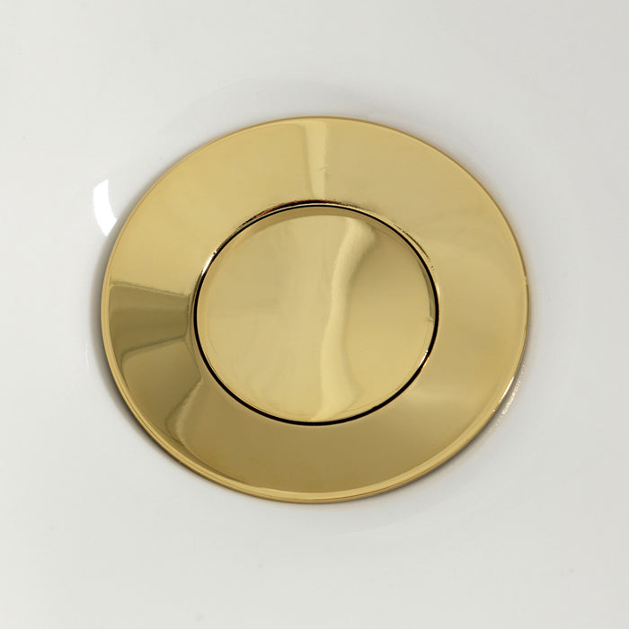 Convergent KB6322KNL Three-Handle Deck Mount Bidet Faucet with Knurled Handle and Brass Pop-Up, Polished Brass