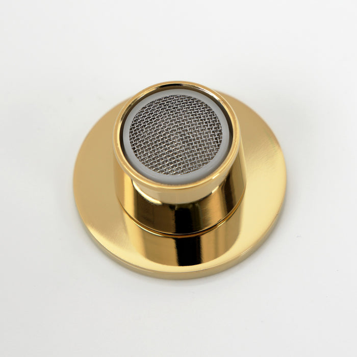 Kingston Sona KB6322KPS - Verona Three-Handle Bidet Faucet with Knurled Handle and Brass Pop-Up, Polished Brass