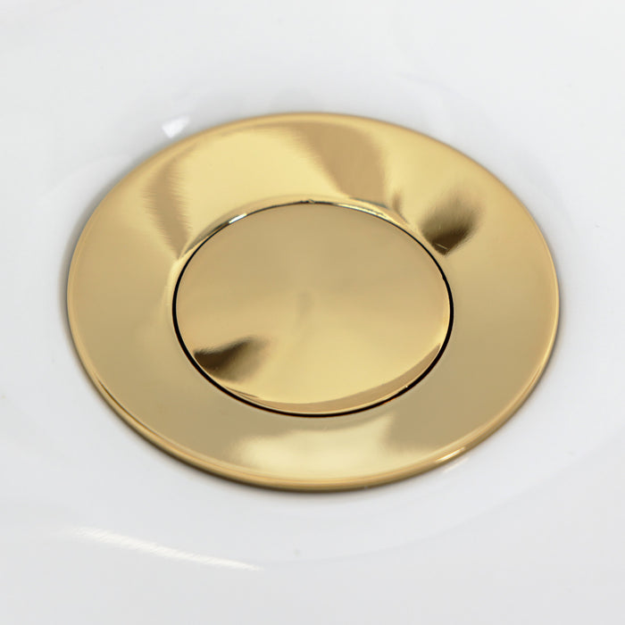 Kingston Sona KB6322KPS - Verona Three-Handle Bidet Faucet with Knurled Handle and Brass Pop-Up, Polished Brass