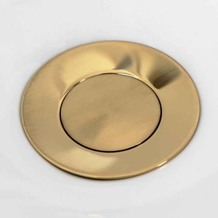Kingston Sona KB6327KPS - Verona Three-Handle Bidet Faucet with Knurled Handle and Brass Pop-Up, Brushed Brass