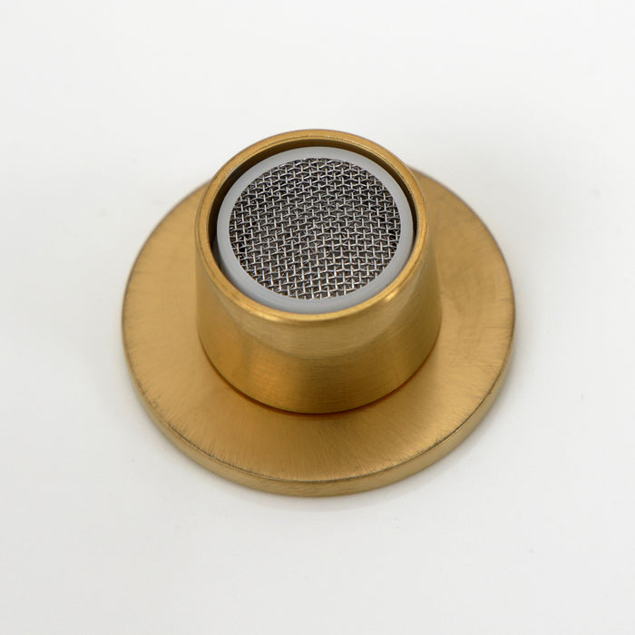 Kingston Sona KB6327KPS - Verona Three-Handle Bidet Faucet with Knurled Handle and Brass Pop-Up, Brushed Brass