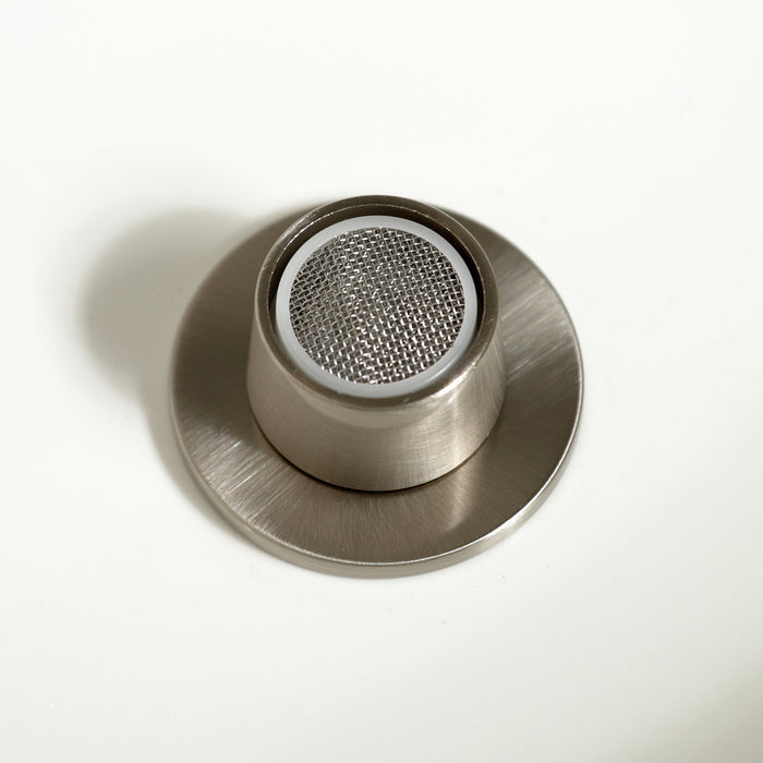 Kaiser KB6328CKL Three-Handle Deck Mount Vertical Spray Bidet Faucet with Brass Pop-Up, Brushed Nickel