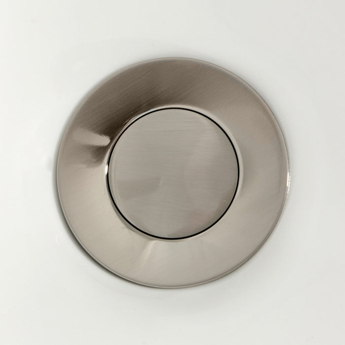 Kingston Sona KB6328KNL - Convergent Three-Handle Deck Mount Bidet Faucet with Knurled Handle and Brass Pop-Up, Brushed Nickel