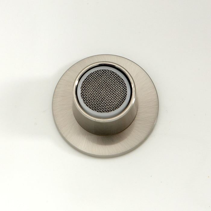 Kingston Sona KB6328KNL - Convergent Three-Handle Deck Mount Bidet Faucet with Knurled Handle and Brass Pop-Up, Brushed Nickel