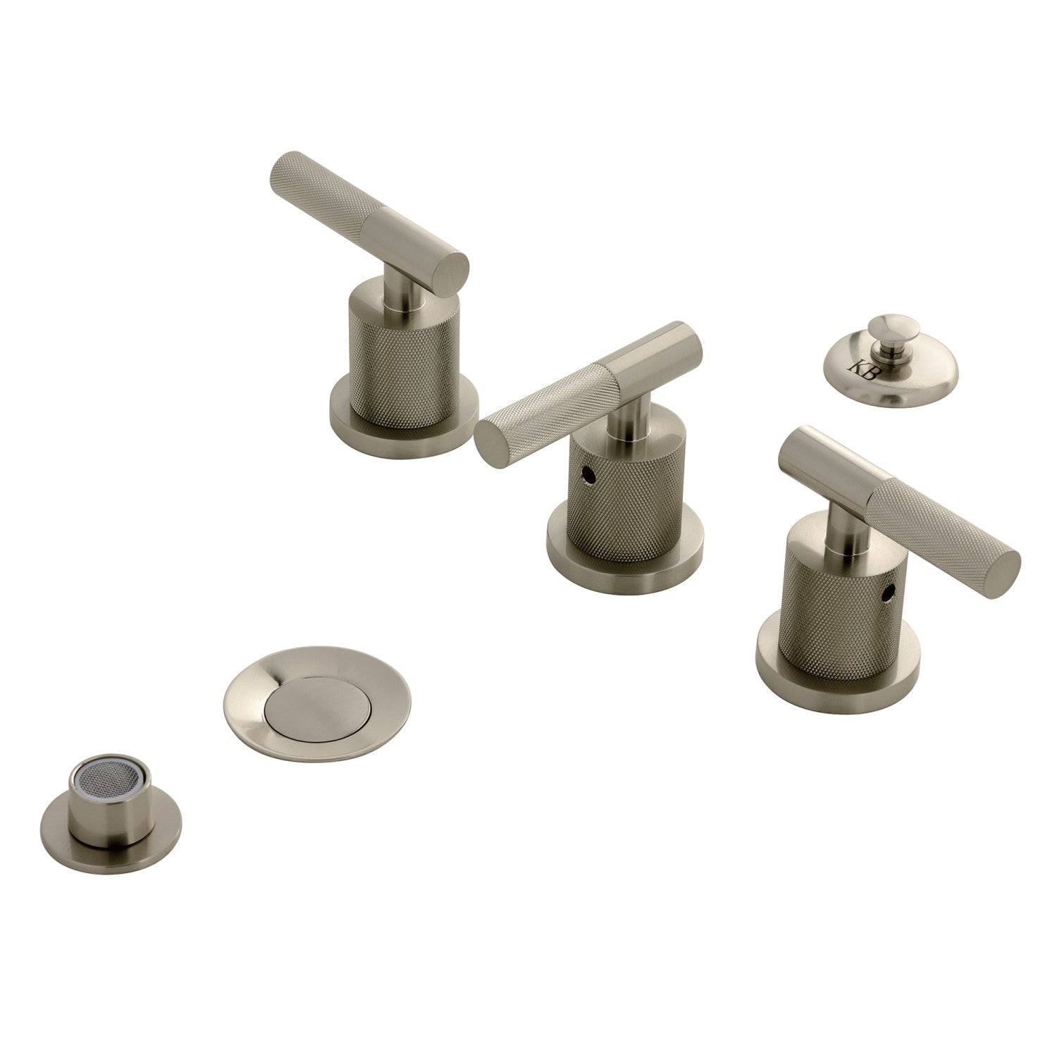 Kingston Brass Concord Bidet Faucet – Polished Chrome, 3-Lever Widespread 4-Hole Mount, Brass Construction, 1.5 GPM