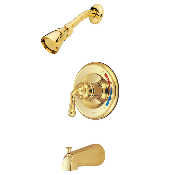 Kingston Tulare KB632T - Magellan Single-Handle Pressure Balanced Tub and Shower Faucet, Trim Only, Polished Brass