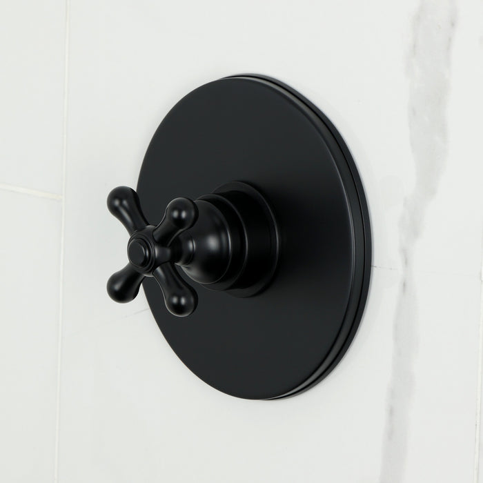 Kingston Tulare KB6330AXTO - Restoration Single-Handle Pressure Balanced Tub Faucet, Matte Black