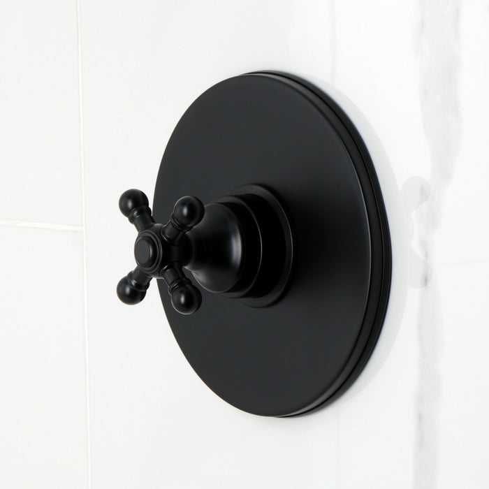 Kingston Tulare KB6330BX - Metropolitan Single-Handle Pressure Balanced Tub and Shower Faucet, Matte Black