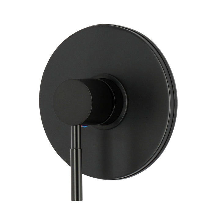 Kingston Concord KB6330DLET Single-Hanele Pressure Balanced Shower Valve Trim Only - Valve Not Included, Matte Black (Valve Not Included)