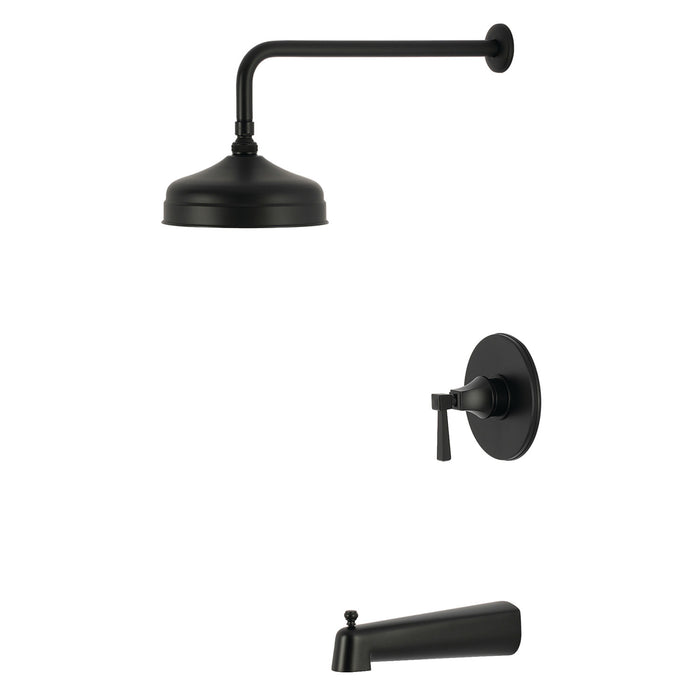 Kingston KB6330DQL Single-Handle Pressure Balanced Tub and Shower Faucet, Matte Black