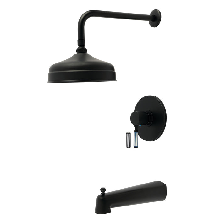 Kingston Verona KB6330KPS Single-Handle Pressure Balanced Tub and Shower Faucet, Matte Black