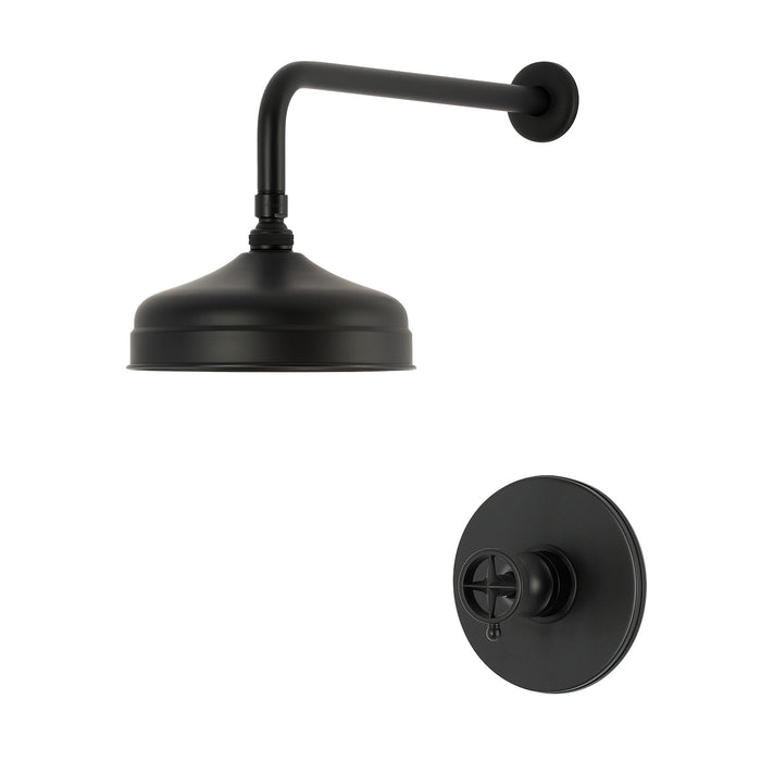 Kingston Levante KB6330RNKSO Knurled Single-Handle Pressure Balanced Shower Faucet, Matte Black