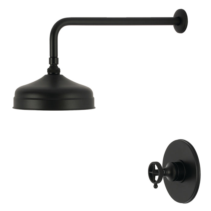 Kingston Levante KB6330RNKSO Knurled Single-Handle Pressure Balanced Shower Faucet, Matte Black
