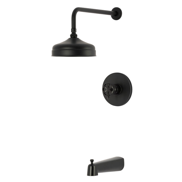 Kingston Belknap KB6330RX Single-Handle Pressure Balanced Tub and Shower Faucet, Matte Black