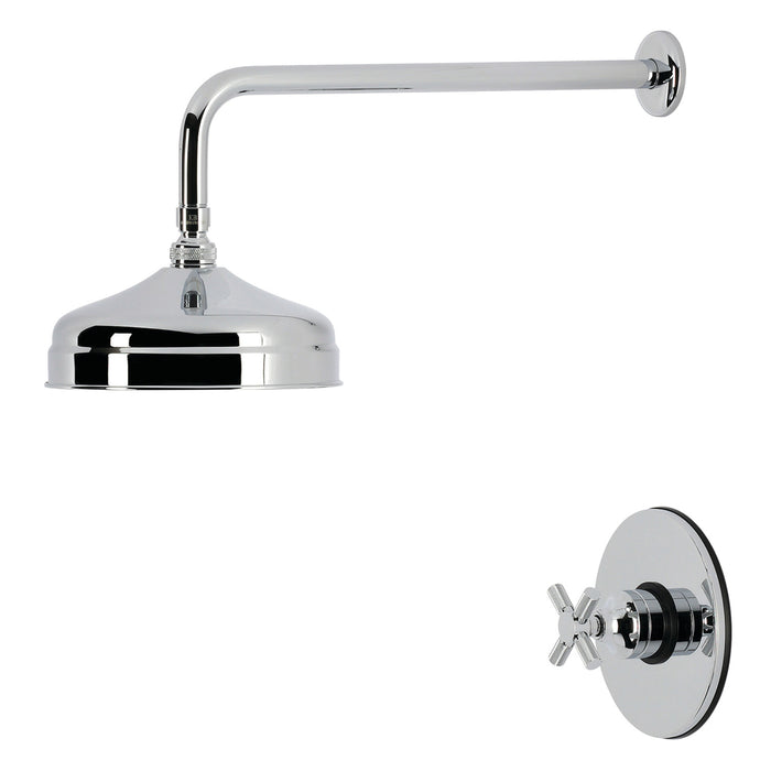 Kingston Convergent KB6331KNXSO Knurled Single-Handle Pressure Balanced Shower Faucet, Polished Chrome