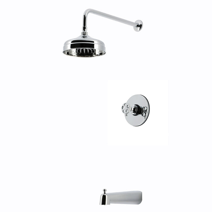 Kingston Webb KB6331RKX Single-Handle Pressure Balanced Tub and Shower Faucet, Polished Chrome