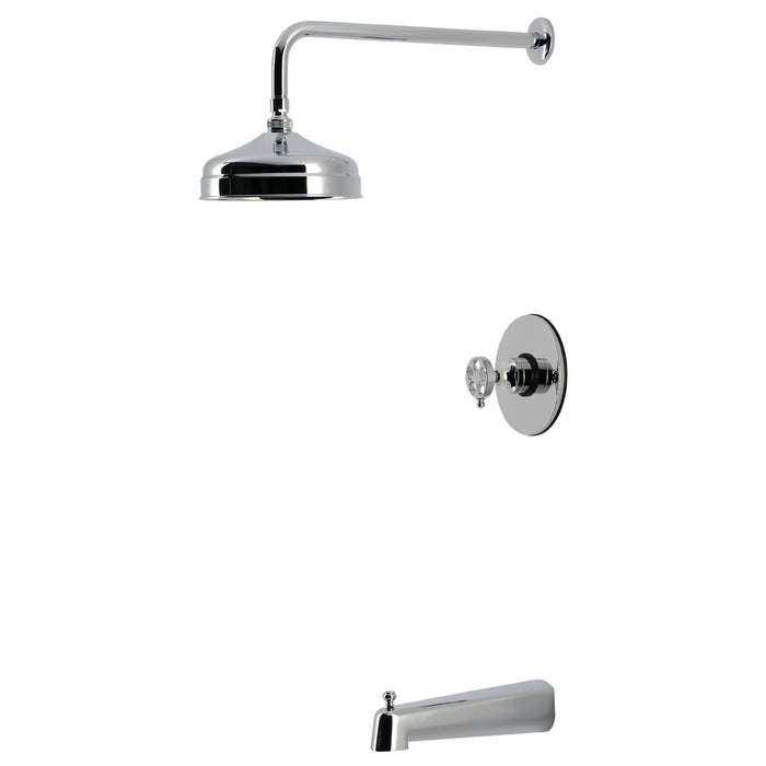 Kingston Webb KB6331RKX Single-Handle Pressure Balanced Tub and Shower Faucet, Polished Chrome