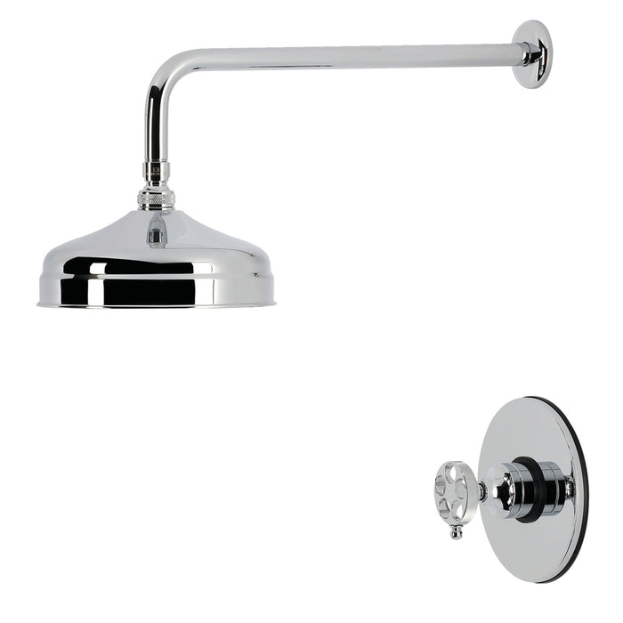 Kingston Wendell KB6331RKZSO Knurled Single-Handle Pressure Balanced Shower Faucet, Polished Chrome