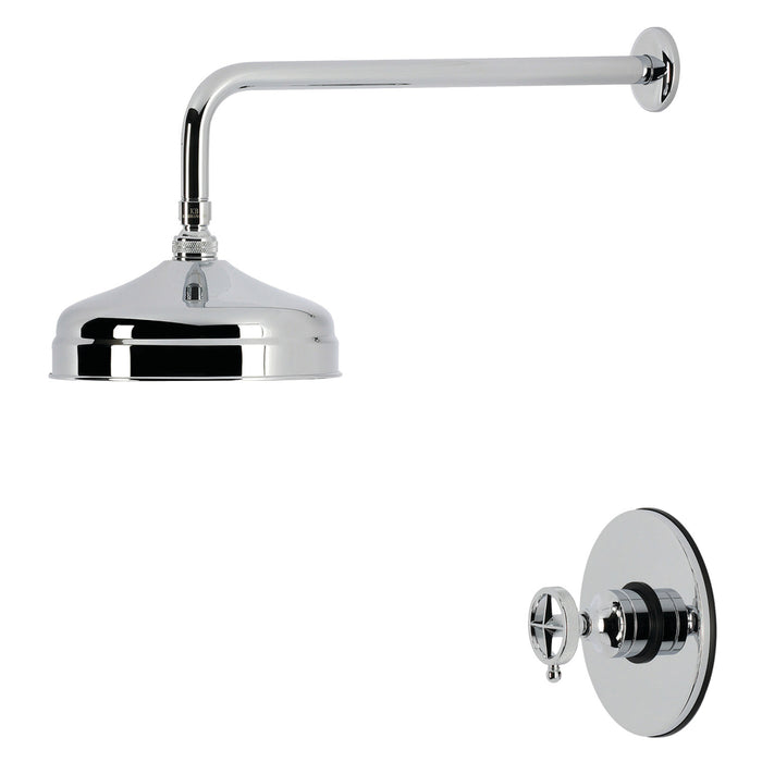 Kingston Levante KB6331RNKSO Knurled Single-Handle Pressure Balanced Shower Faucet, Polished Chrome