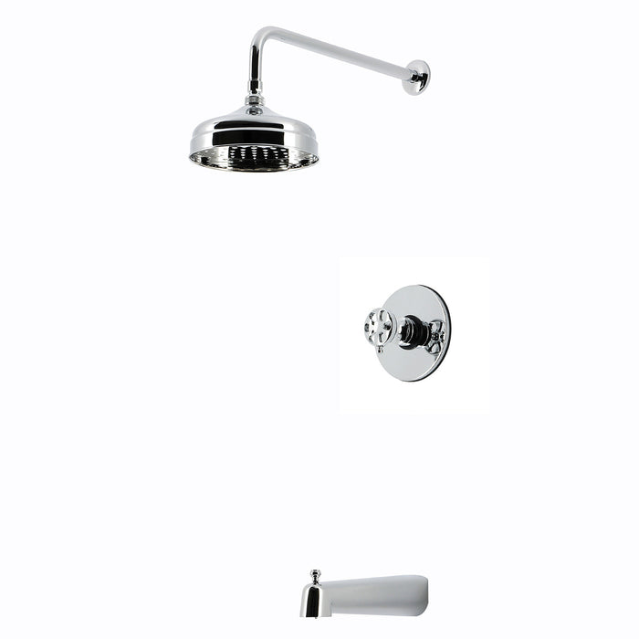 Kingston Belknap KB6331RX Single-Handle Pressure Balanced Tub and Shower Faucet, Polished Chrome