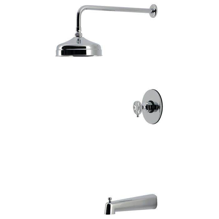 Kingston Belknap KB6331RX Single-Handle Pressure Balanced Tub and Shower Faucet, Polished Chrome