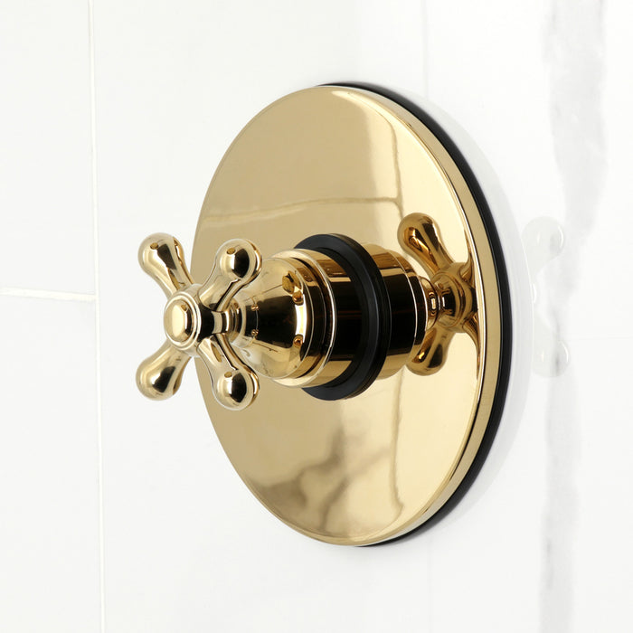 Kingston Tulare KB6332AX - Revival Single-Handle Pressure Balanced Tub and Shower Faucet, Polished Brass