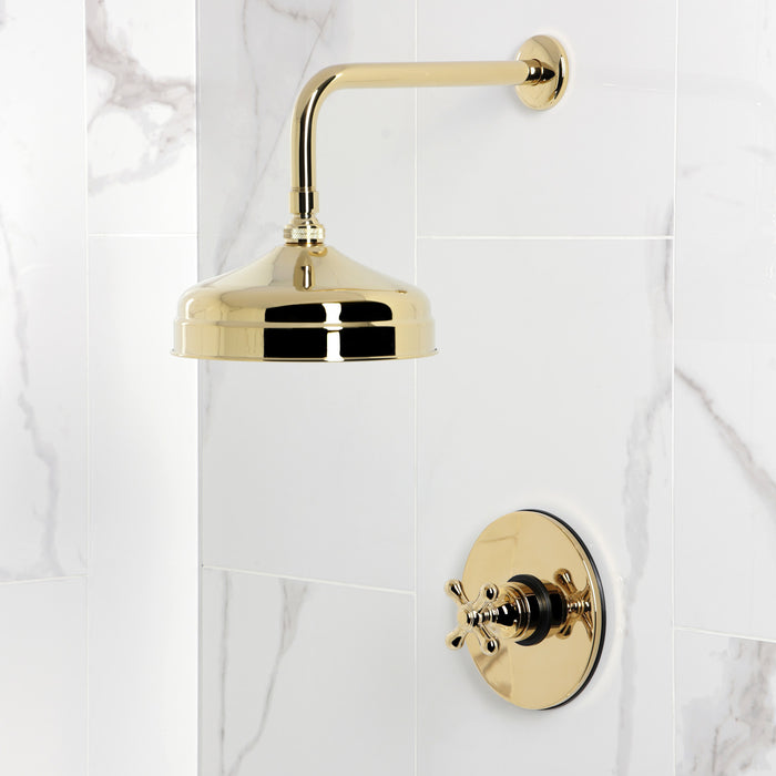 Kingston Heirloom KB6332AXSO - Restoration Single-Handle Pressure Balanced Shower Faucet, Polished Brass