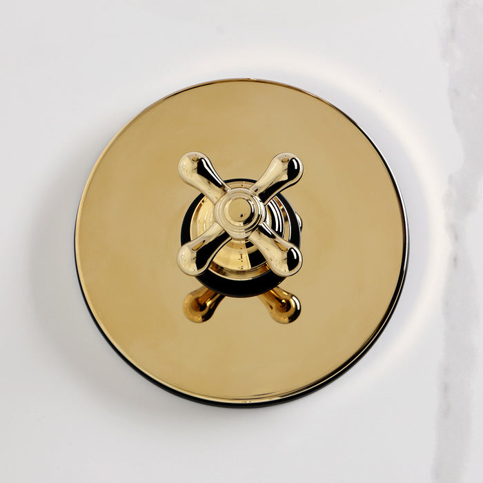 Kingston Heirloom KB6332AXSO - Restoration Single-Handle Pressure Balanced Shower Faucet, Polished Brass