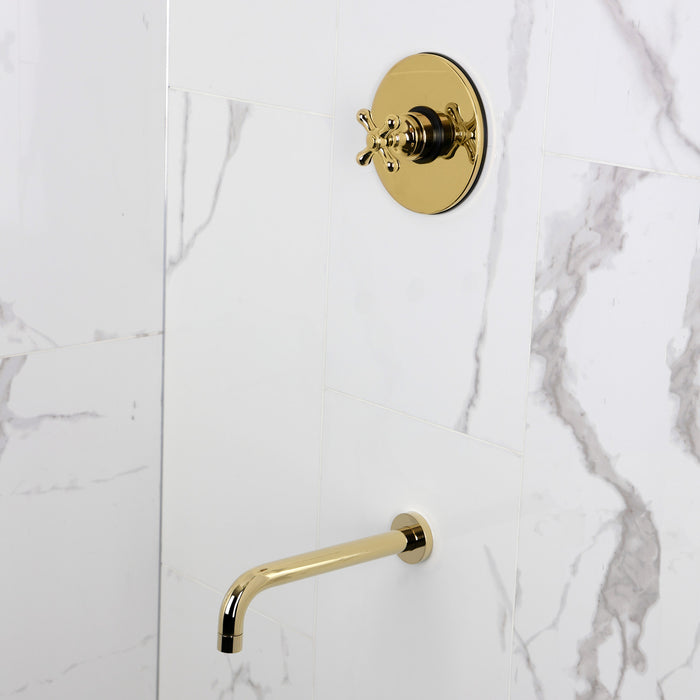 Kingston Tulare KB6332AXTO - Restoration Single-Handle Pressure Balanced Tub Faucet, Polished Brass