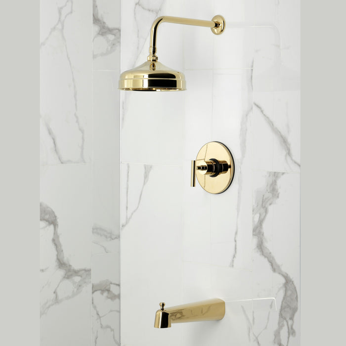 Kingston Sona KB6332CML - Manhattan Single-Handle Pressure Balanced Tub and Shower Faucet, Polished Brass