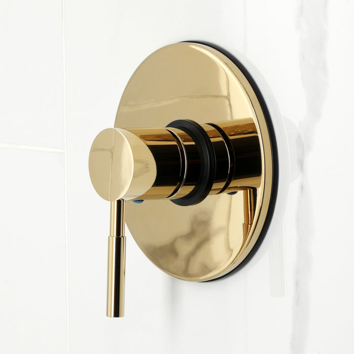 Kingston Sona KB6332DL - Concord Single-Handle Pressure Balanced Tub and Shower Faucet, Polished Brass