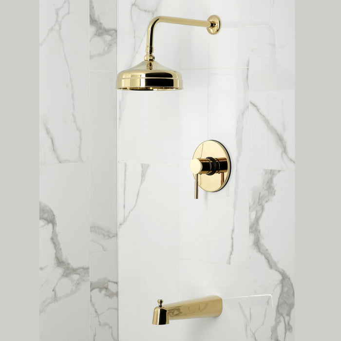 Kingston Sona KB6332DL - Concord Single-Handle Pressure Balanced Tub and Shower Faucet, Polished Brass