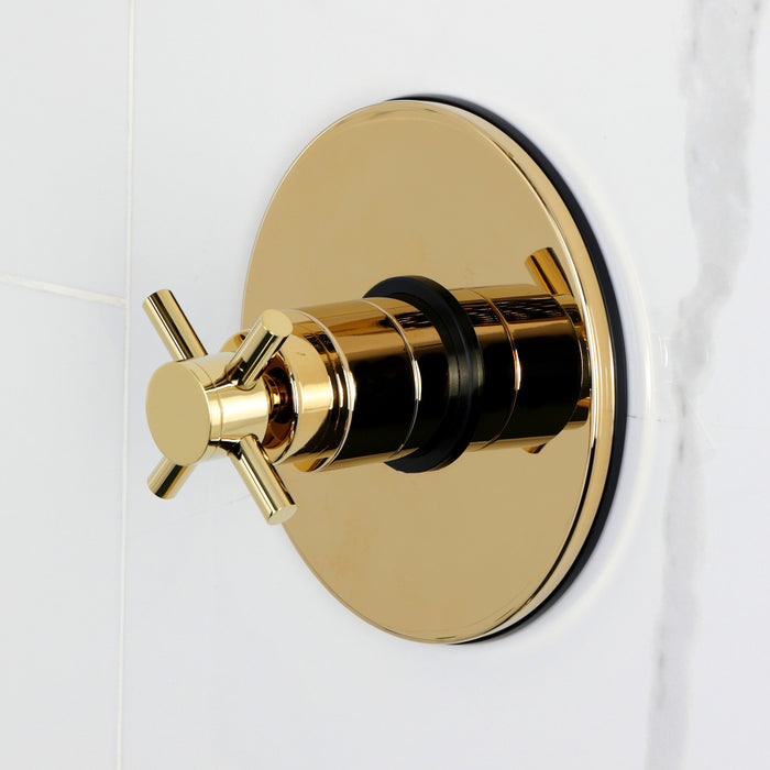 Kingston Sona KB6332DX - Concord Single-Handle Pressure Balanced Tub and Shower Faucet, Polished Brass