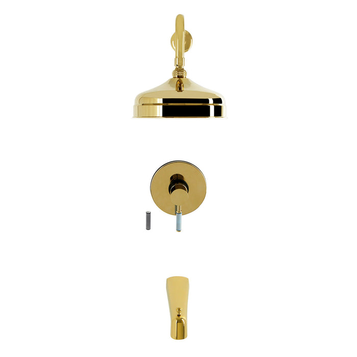 Kingston Verona KB6332KPS Single-Handle Pressure Balanced Tub and Shower Faucet, Polished Brass