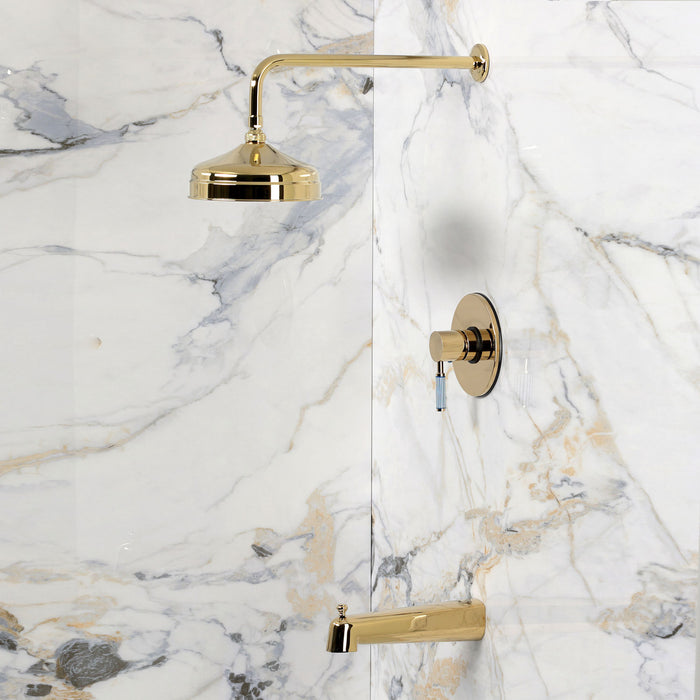 Kingston Verona KB6332KPS Single-Handle Pressure Balanced Tub and Shower Faucet, Polished Brass