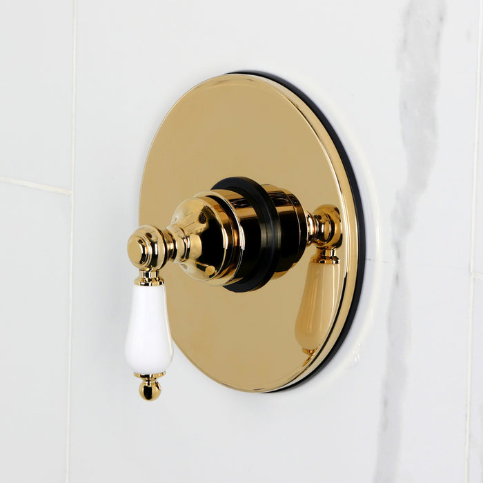 Kingston Tulare KB6332PLTO - Victorian Single-Handle Pressure Balanced Tub Faucet, Polished Brass