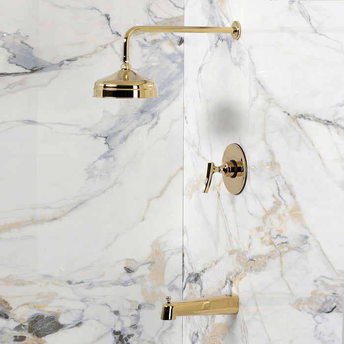 Kingston Hallerbos KB6332TKL Single-Handle Pressure Balanced Tub and Shower Faucet, Polished Brass