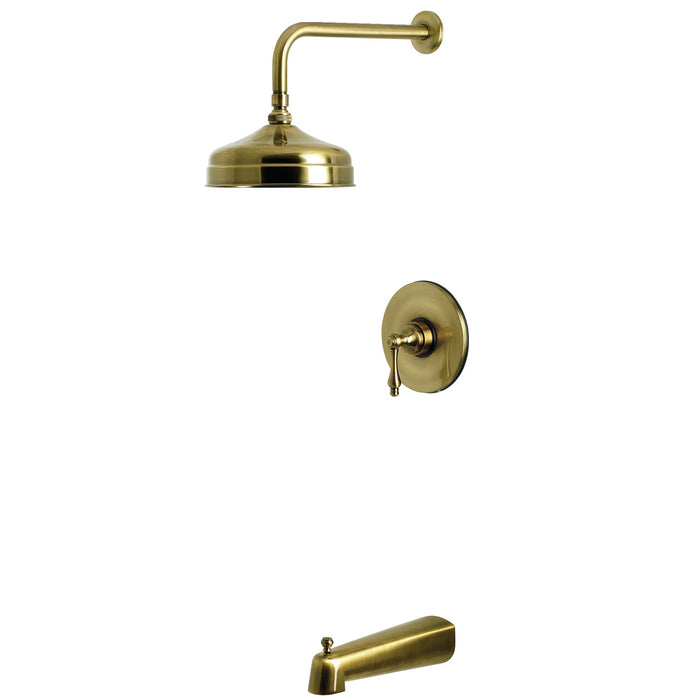 Kingston Tulare KB6333AL - Revival Single-Handle Pressure Balanced Tub and Shower Faucet, Antique Brass