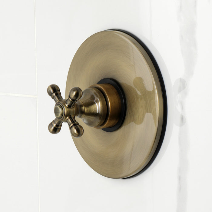 Kingston Tulare KB6333BX - Metropolitan Single-Handle Pressure Balanced Tub and Shower Faucet, Antique Brass