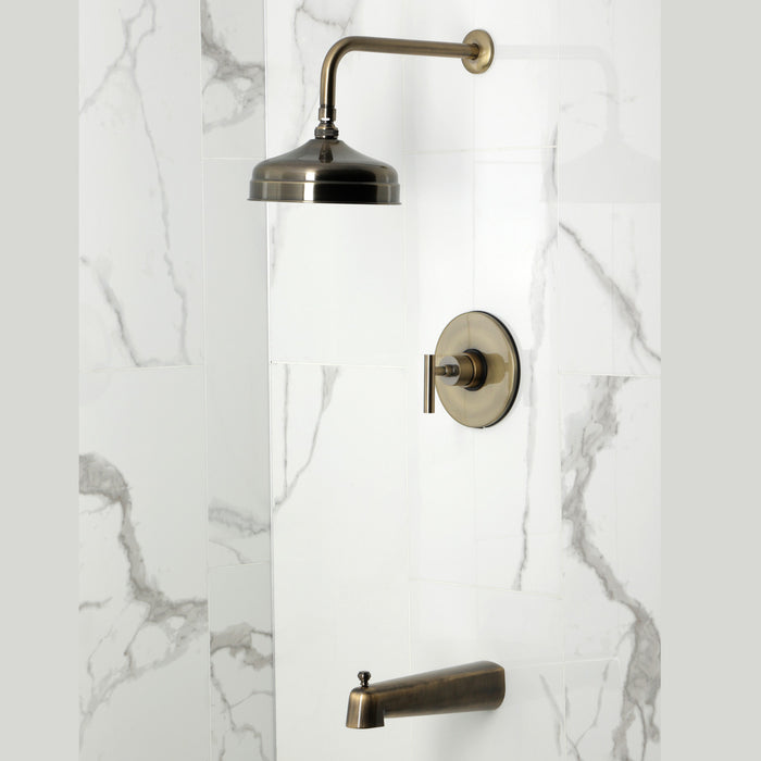 Kingston Sona KB6333CML - Manhattan Single-Handle Pressure Balanced Tub and Shower Faucet, Antique Brass