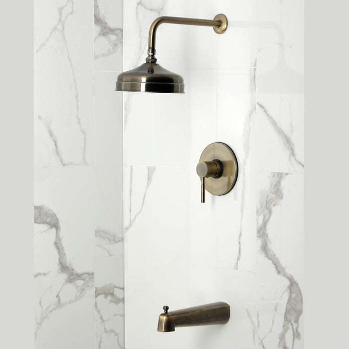 Kingston Sona KB6333DL - Concord Single-Handle Pressure Balanced Tub and Shower Faucet, Antique Brass