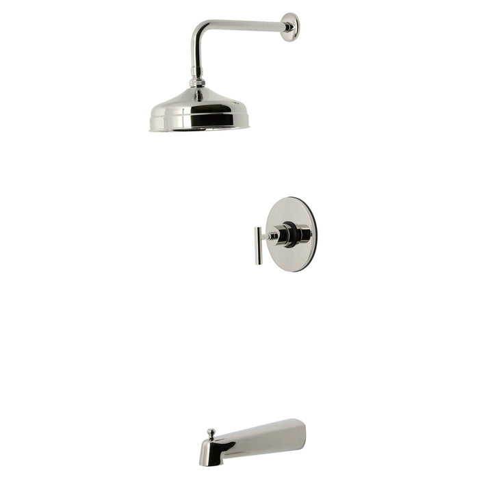 Kingston Sona KB6336CML - Manhattan Single-Handle Pressure Balanced Tub and Shower Faucet, Polished Nickel