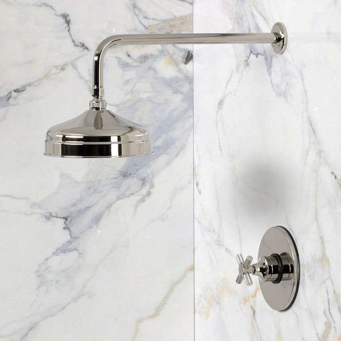 Kingston Convergent KB6336KNXSO Knurled Single-Handle Pressure Balanced Shower Faucet, Polished Nickel