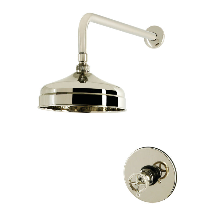 Kingston Levante KB6336RNKSO Knurled Single-Handle Pressure Balanced Shower Faucet, Polished Nickel