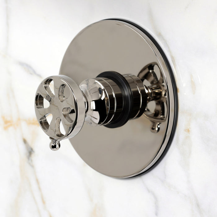 Kingston Belknap KB6336RXSO Single-Handle Pressure Balanced Shower Faucet, Polished Nickel